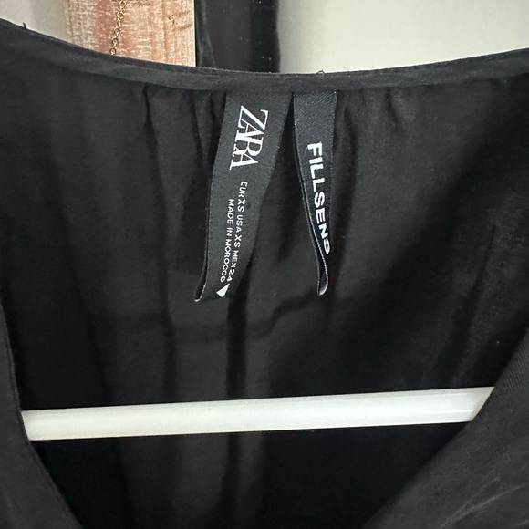 Zara black fillsens flowy stretch dress - Picture 3 of 4
